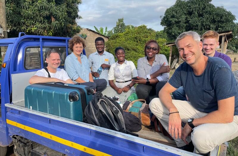 Impacc and WASHKing team on the back of a pick-up truck